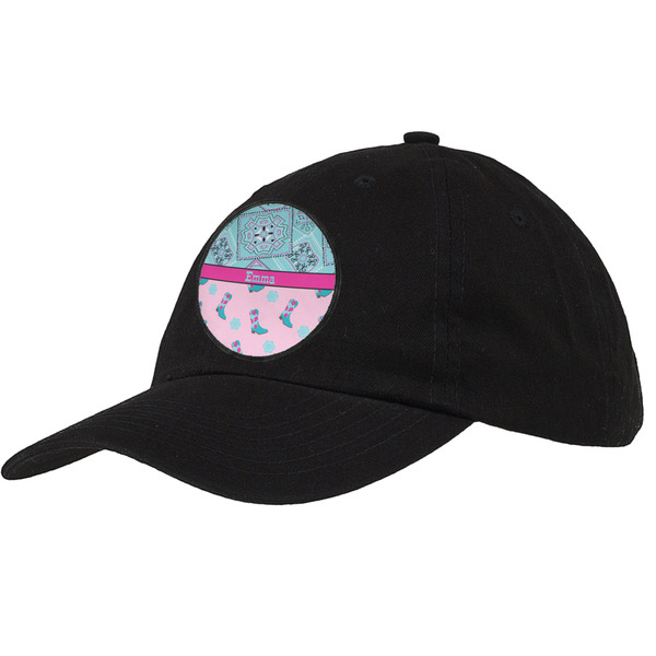 Custom Cowgirl Baseball Cap - Black (Personalized)