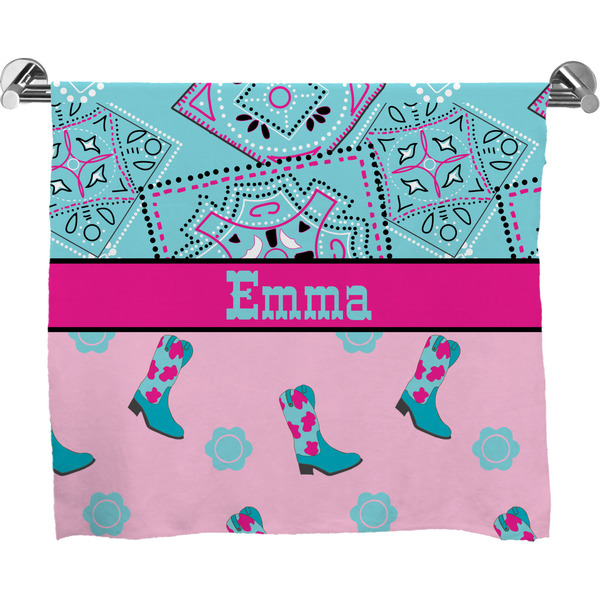 Custom Cowgirl Bath Towel (Personalized)