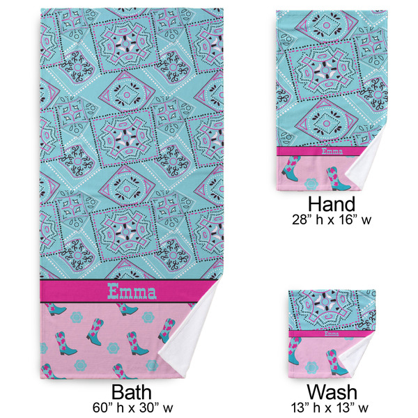 Cowgirl Bath Towel Sets - 3-piece - Approval