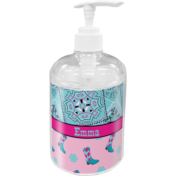 Custom Cowgirl Acrylic Soap & Lotion Bottle (Personalized)