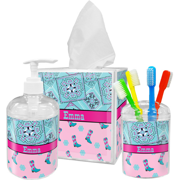 Cowgirl Bathroom Accessories Set (Personalized)