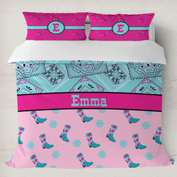 Cowgirl Duvet Cover Set - King (Personalized)