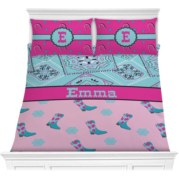 Custom Cowgirl Comforter Set - Full / Queen (Personalized)