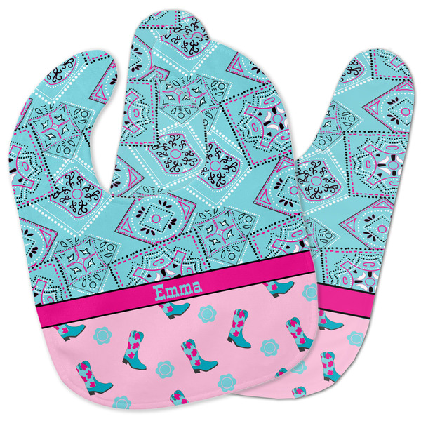 Custom Cowgirl Baby Bib w/ Name or Text