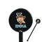 Cowgirl 5.5" Round Plastic Stir Sticks - Black - Single Sided (Personalized)