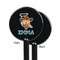 Cowgirl Black Plastic 5.5" Stir Stick - Single Sided - Round - Front & Back