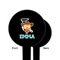 Cowgirl Black Plastic 6" Food Pick - Round - Single Sided - Front & Back