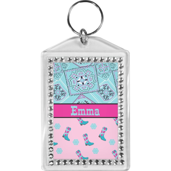 Custom Cowgirl Bling Keychain (Personalized)
