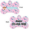Cowgirl Bone Shaped Dog Tag - Front & Back