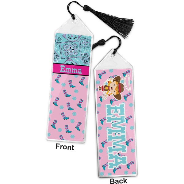 Cowgirl Bookmark with tassel - Front and Back