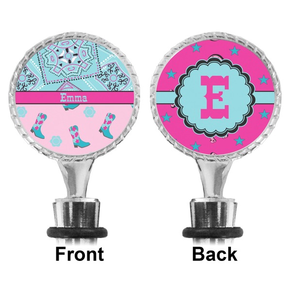 Cowgirl Bottle Stopper - Front and Back