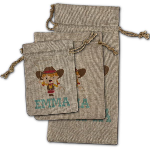 Cowgirl Burlap Gift Bags - (PARENT MAIN) All Three