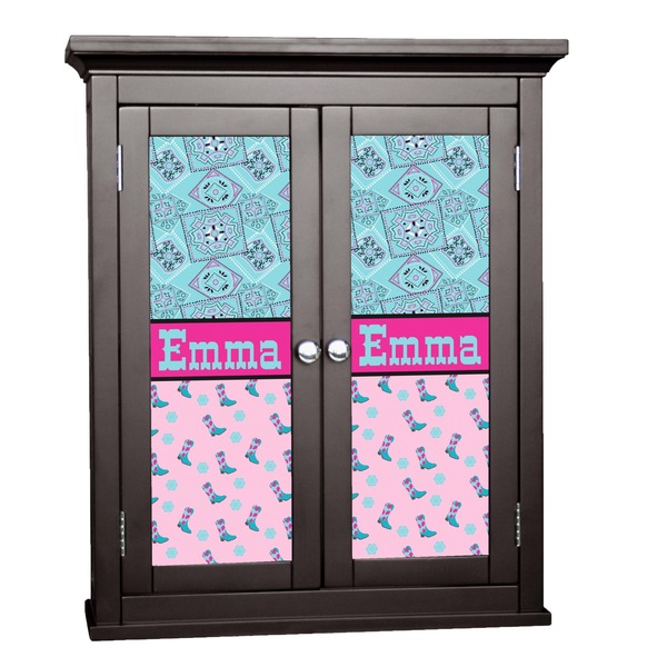 Custom Cowgirl Cabinet Decal - Large (Personalized)