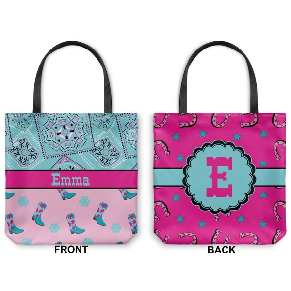 Cowgirl Canvas Tote - Front and Back