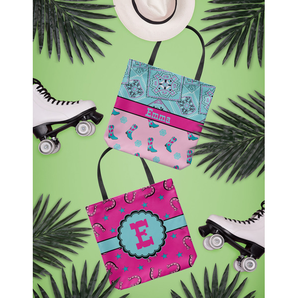 Cowgirl Canvas Tote Lifestyle Front and Back