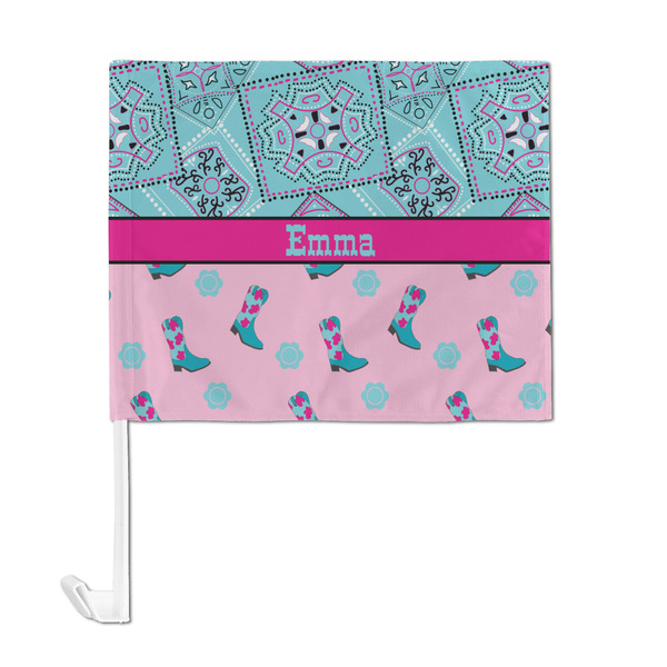 Cowgirl Car Flag - Large - FRONT