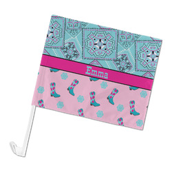Cowgirl Car Flag - Large (Personalized)