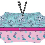 Cowgirl Rear View Mirror Ornament (Personalized)