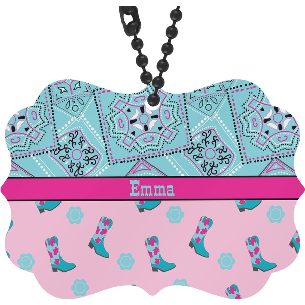 Custom Cowgirl Rear View Mirror Decor (Personalized)