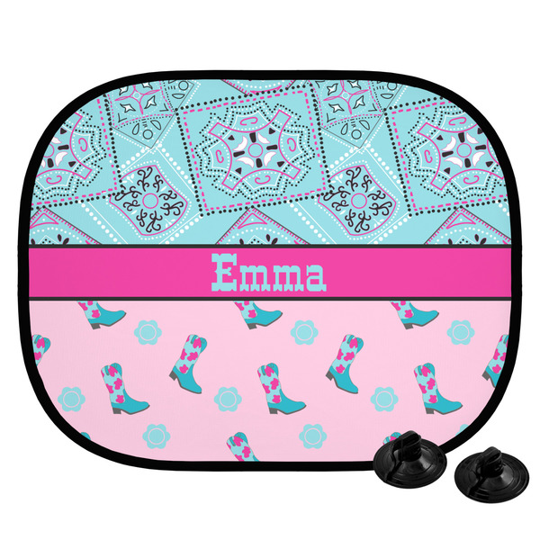 Custom Cowgirl Car Side Window Sun Shade (Personalized)