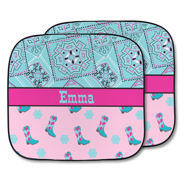 Custom Cowgirl Car Sun Shade - Two Piece (Personalized)