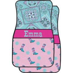 Cowgirl Car Floor Mats (Front Seat) (Personalized)