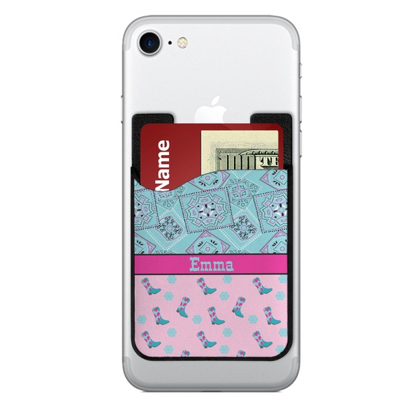 Custom Cowgirl 2-in-1 Cell Phone Credit Card Holder & Screen Cleaner (Personalized)