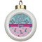 Cowgirl Ceramic Ball Ornament (Personalized)