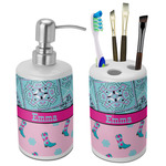 Cowgirl Ceramic Bathroom Accessories Set (Personalized)