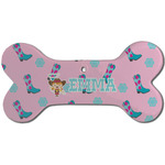 Cowgirl Ceramic Dog Ornament - Front w/ Name or Text