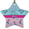 Cowgirl Ceramic Flat Ornament - Star (Front)