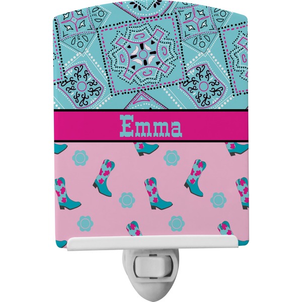 Custom Cowgirl Ceramic Night Light (Personalized)