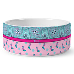 Cowgirl Ceramic Dog Bowl (Personalized)