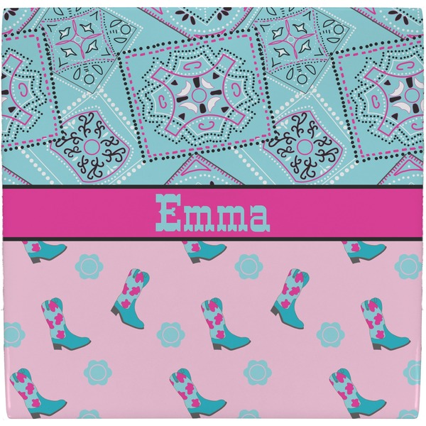 Custom Cowgirl Ceramic Tile Hot Pad (Personalized)