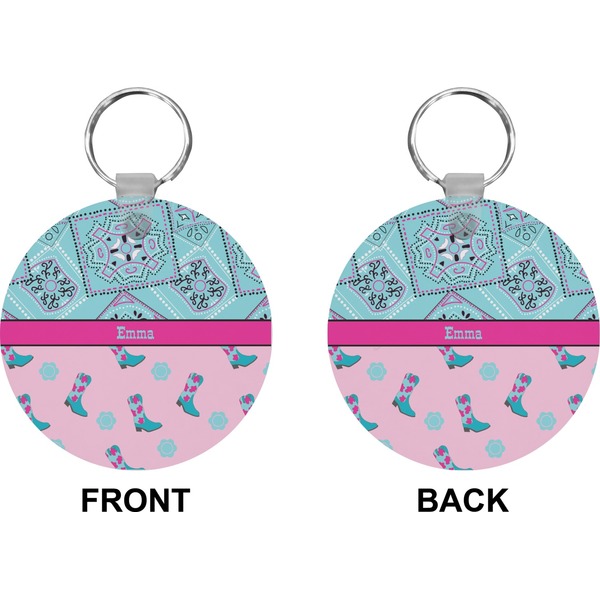 Cowgirl Circle Keychain (Front + Back)