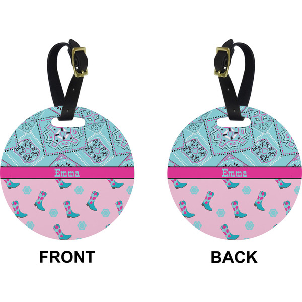 Cowgirl Circle Luggage Tag (Front + Back)