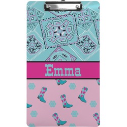 Cowgirl Clipboard (Legal Size) (Personalized)
