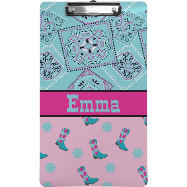 Custom Cowgirl Clipboard (Legal Size) (Personalized)