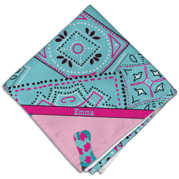 Cowgirl Cloth Napkins - Personalized Dinner (Folded Four Corners)