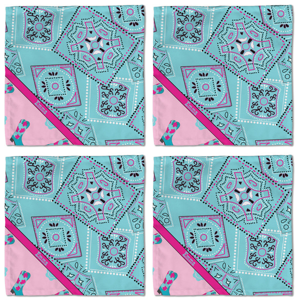 Cowgirl Cloth Napkins - Personalized Lunch (APPROVAL) Set of 4