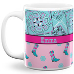 Cowgirl 11 Oz Coffee Mug - White (Personalized)