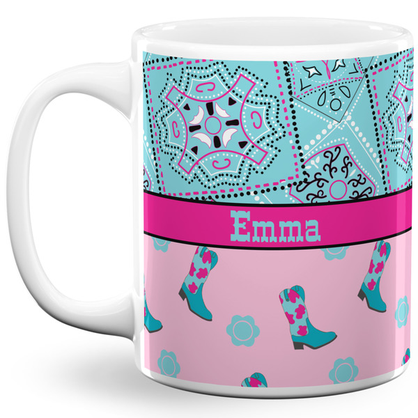 Custom Cowgirl 11 Oz Coffee Mug - White (Personalized)
