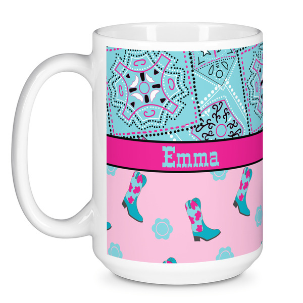 Cowgirl Coffee Mug - 15 oz - White