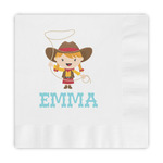 Cowgirl Embossed Decorative Napkins (Personalized)