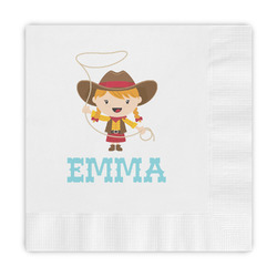 Cowgirl Embossed Decorative Napkins (Personalized)