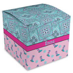 Cowgirl Cube Favor Gift Boxes (Personalized)