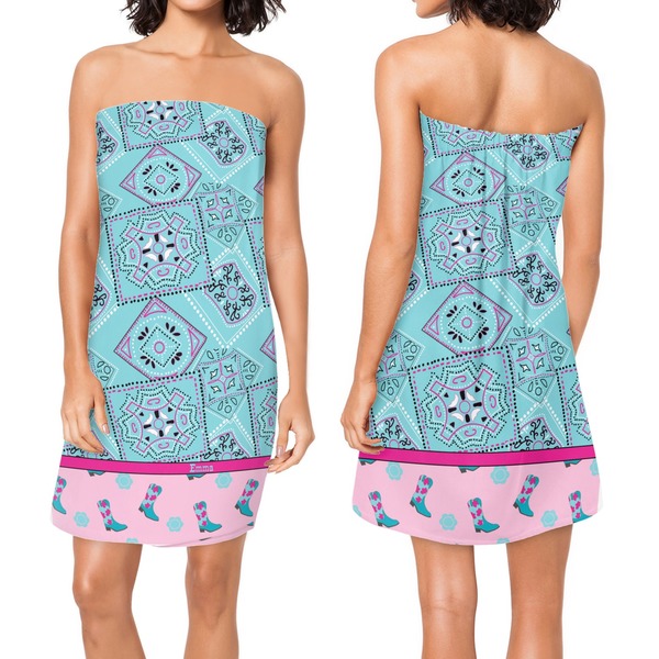 Cowgirl Custom Bath Wrap - Front & Back View