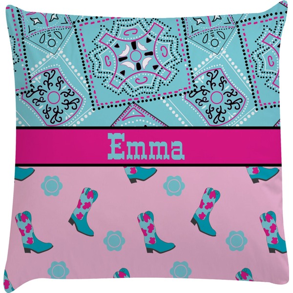 Custom Cowgirl Decorative Pillow Case (Personalized)