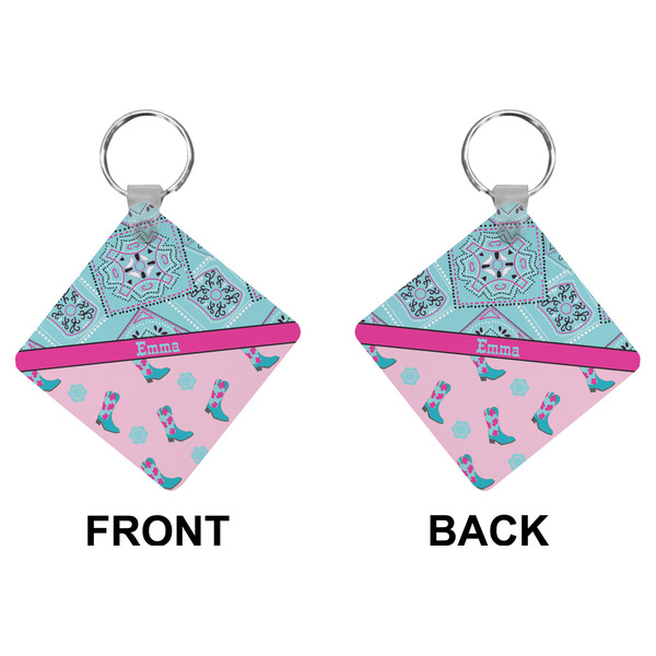 Cowgirl Diamond Keychain (Front + Back)