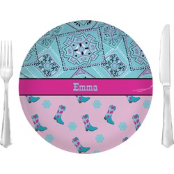 Cowgirl 10" Glass Lunch / Dinner Plates - Single or Set (Personalized)